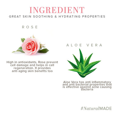 Khadi Natural Rose and Aloevera Face Massage Gel, 100g| Controls hyperpigmentation and tanning|Deeply hydrates and cools skin|Suitable for All Types of Skin
